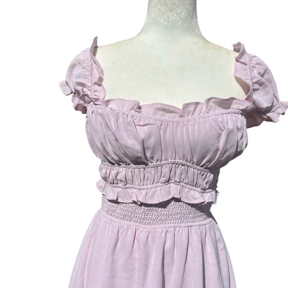 Sabo Yulia Dress Small Lilac Purple Ruffle Cottagecore Coquette Feminine NWT - Picture 4 of 16
